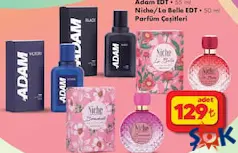 ADAM EDT 55 ML/NİCHE/LA BELLE EDT 50 ML PARFÜM ÇEŞİTLERİ indirimli fiyat ADAM EDT 55 ML/NİCHE/LA BELLE EDT 50 ML PARFÜM ÇEŞİTLERİ fiyat ve kampanya bilgisi